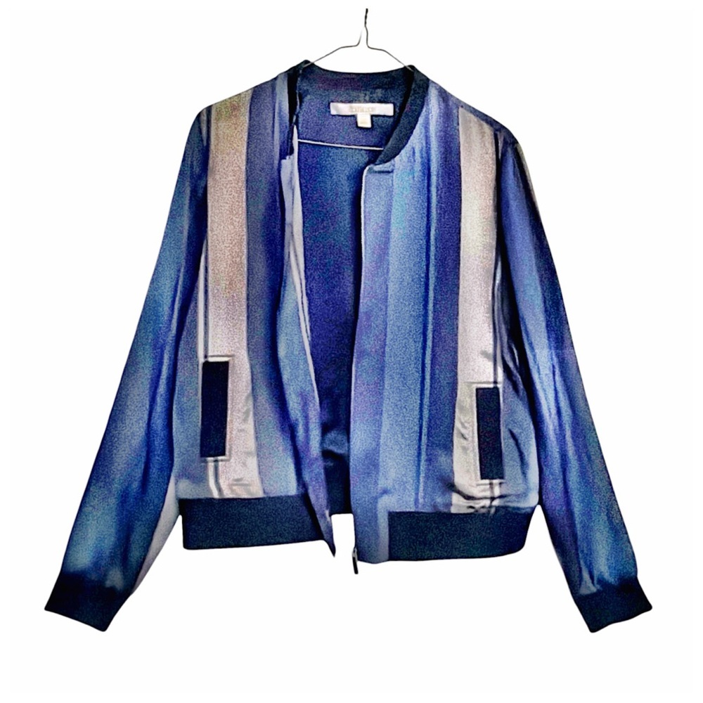 Nordstrom Collection Silk Striped
Bomber Jacket | Luxe Twill | Modern Classic